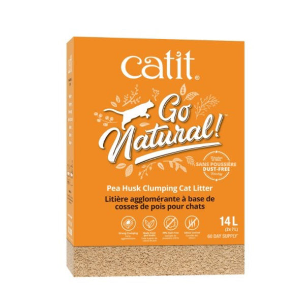 Catit Go Natural Clumping Pea Husk Cat Litter 14L