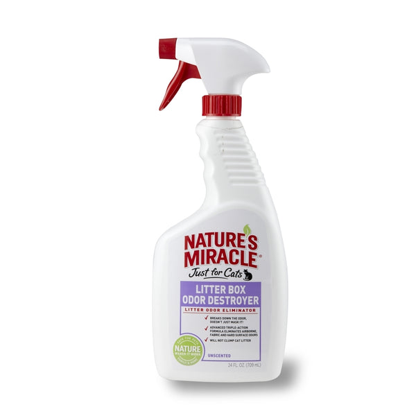 Nature's Miracle Litter Box Odor Destroyer Unscented Spray 24oz