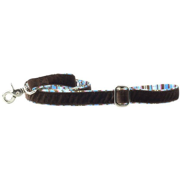 Brown Stripes Velvet Essential Dog Collar (1 Only)