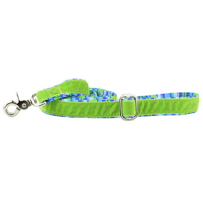Green Stripes Velvet Essential Dog Collar (1 Only)