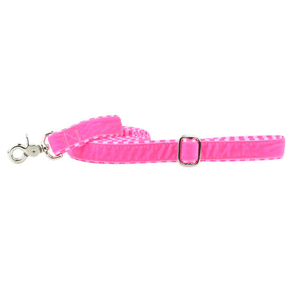 Pink Stripes Velvet Essential Dog Collar (1 Only)