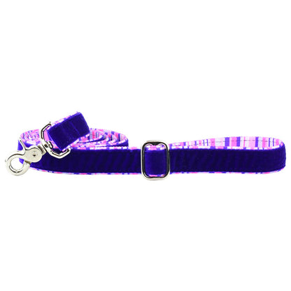 Purple Stripes Velvet Essential Dog Collar (1 Only)