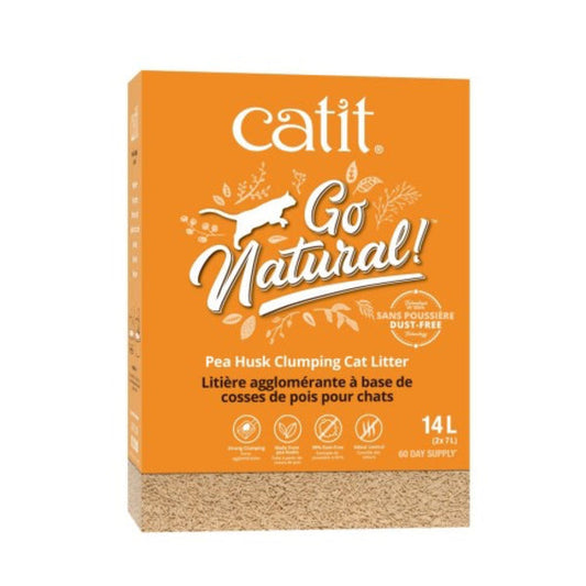 Catit Go Natural Clumping Pea Husk Cat Litter 14L
