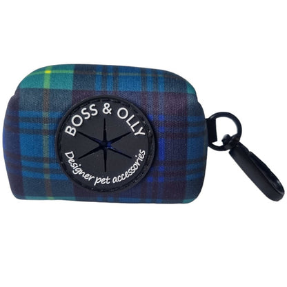Boss & Olly Dog Poo Bag Holder (Forest Plaids)