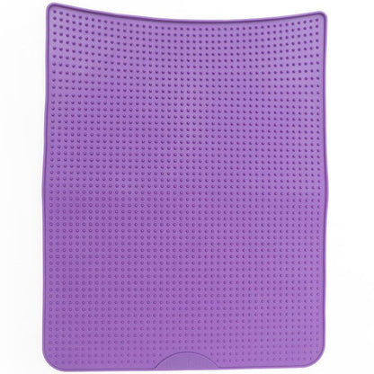 Messy Cats Silicone Litter Mat With Soft Graduated Spikes (Purple)