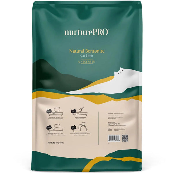 Nurture Pro Bentonite Unscented Cat Litter 10L