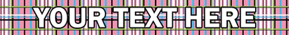 Personalized Tartan Plaid Pink Dog Collar