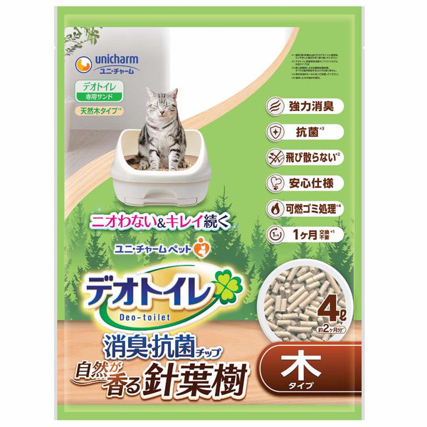 Unicharm Deo-Toilet Wood Pellet Refill 4L