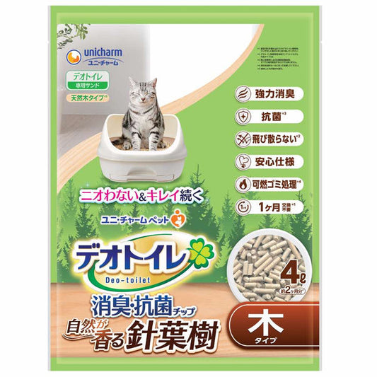 Unicharm Deo-Toilet Wood Pellet Refill 4L